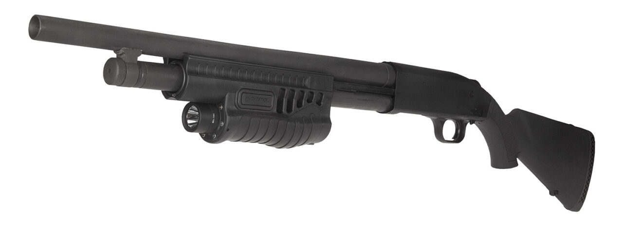 Nightstick SFL11WL SFL Forend Light Black Nylon w/Over-Molded Grip 12 Gauge Mossberg 500/590/ 590A1/Shockwave 1200 Lumens White LED Bulb 203 Meters Beam - Image 3