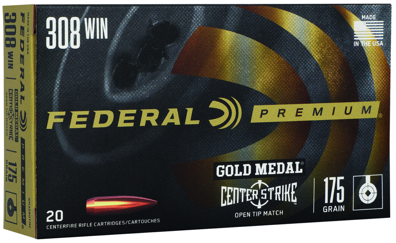 Federal GM308OTM2 Premium Gold Medal CenterStrike 308 Win 175 gr Open Tip Match (OTM) 20 Per Box/ 10 Cs - Image 2