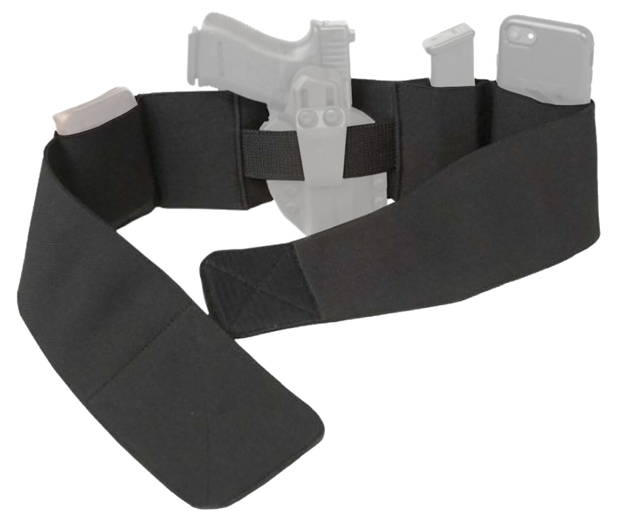 Blackhawk 60SB03BK Stache N.A.C.H.O. Belly Band Large Black Elastic pistols