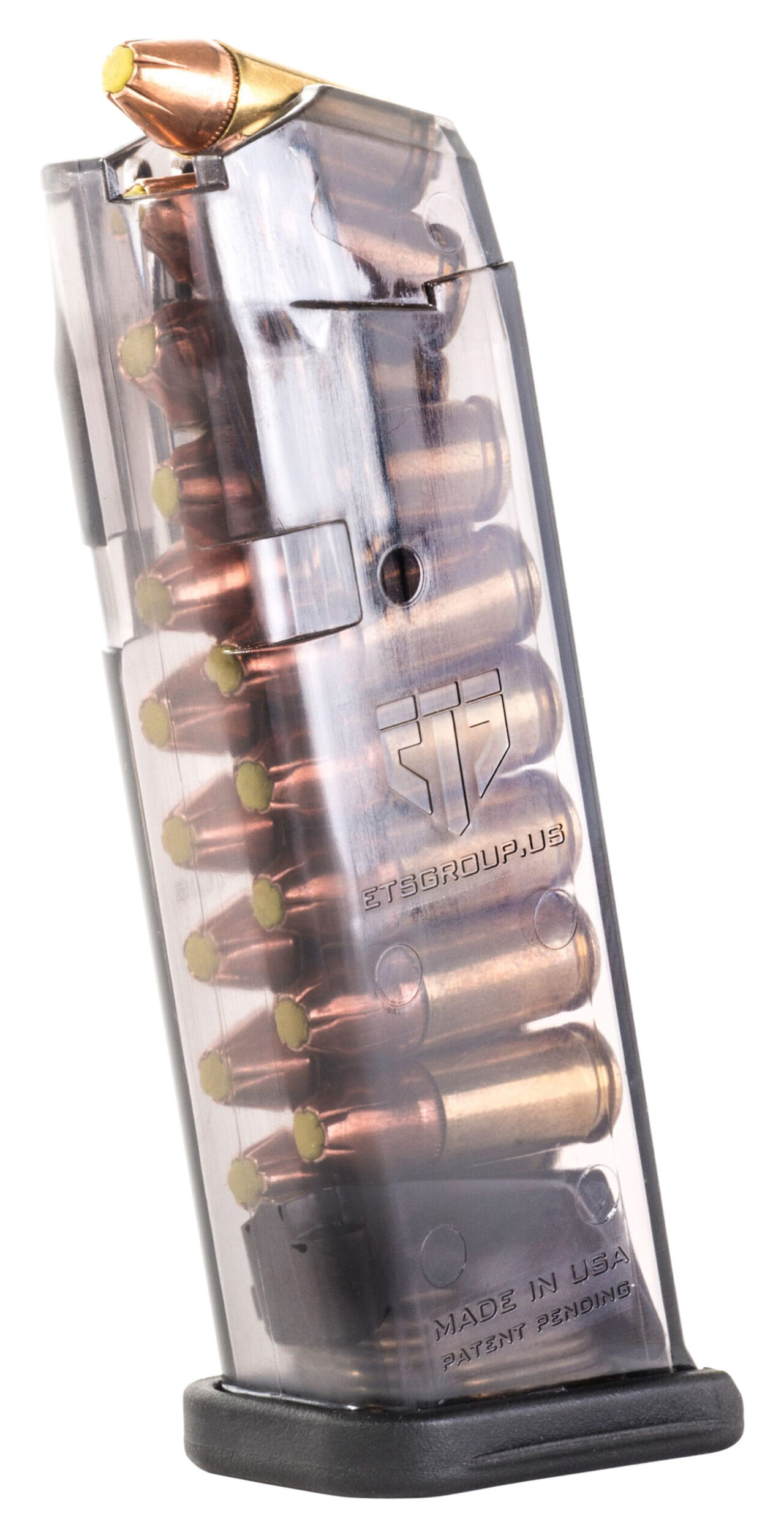 ETS Group SMKGLK19 Pistol Mags 15rd Standard 9mm Luger Compatible w/ Glock 19 Compatible w/ Glock 26 Smoke Polymer - Image 2