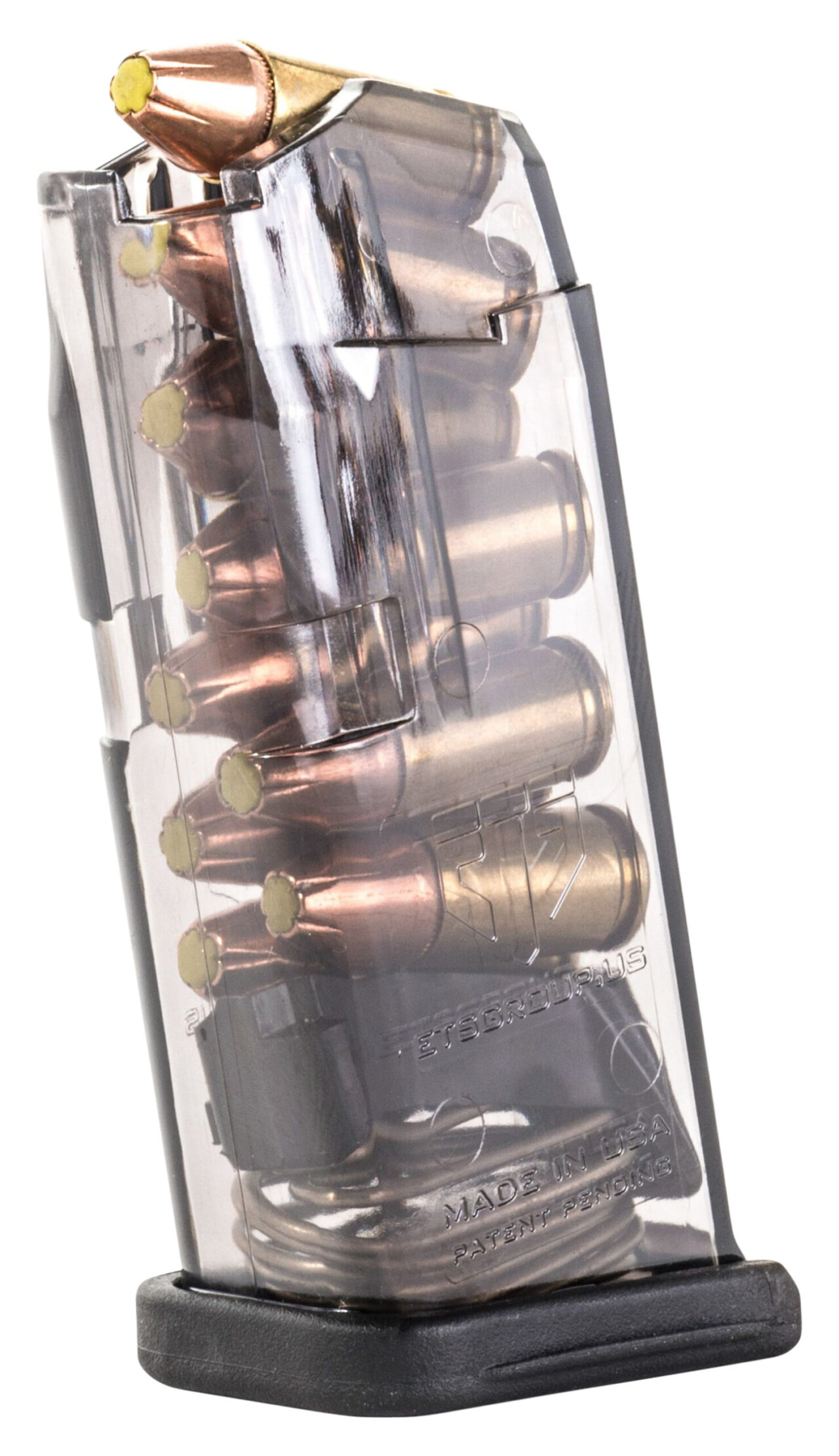 ETS Group SMKGLK26 Pistol Mags 10rd Standard 9mm Luger Compatible w/ Glock 26 Smoke Polymer - Image 2