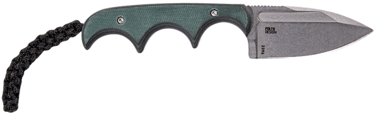 CRKT 2396 Minimalist 2.15" Fixed Spear Point Plain Stonewashed 8Cr13MoV SS Blade/Green Polished Resin Infused Fiber Handle - Image 2