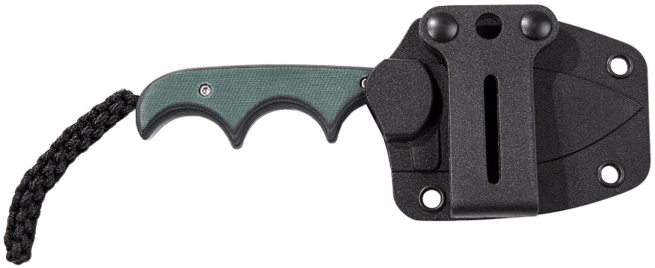 CRKT 2396 Minimalist 2.15" Fixed Spear Point Plain Stonewashed 8Cr13MoV SS Blade/Green Polished Resin Infused Fiber Handle - Image 3