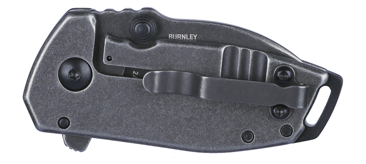CRKT 2485K SQUID #405 Compact Folding Plain Stonewashed 8Cr13MoV SS Blade, Stainless Steel Handle, Includes Pocket Clip - Image 3