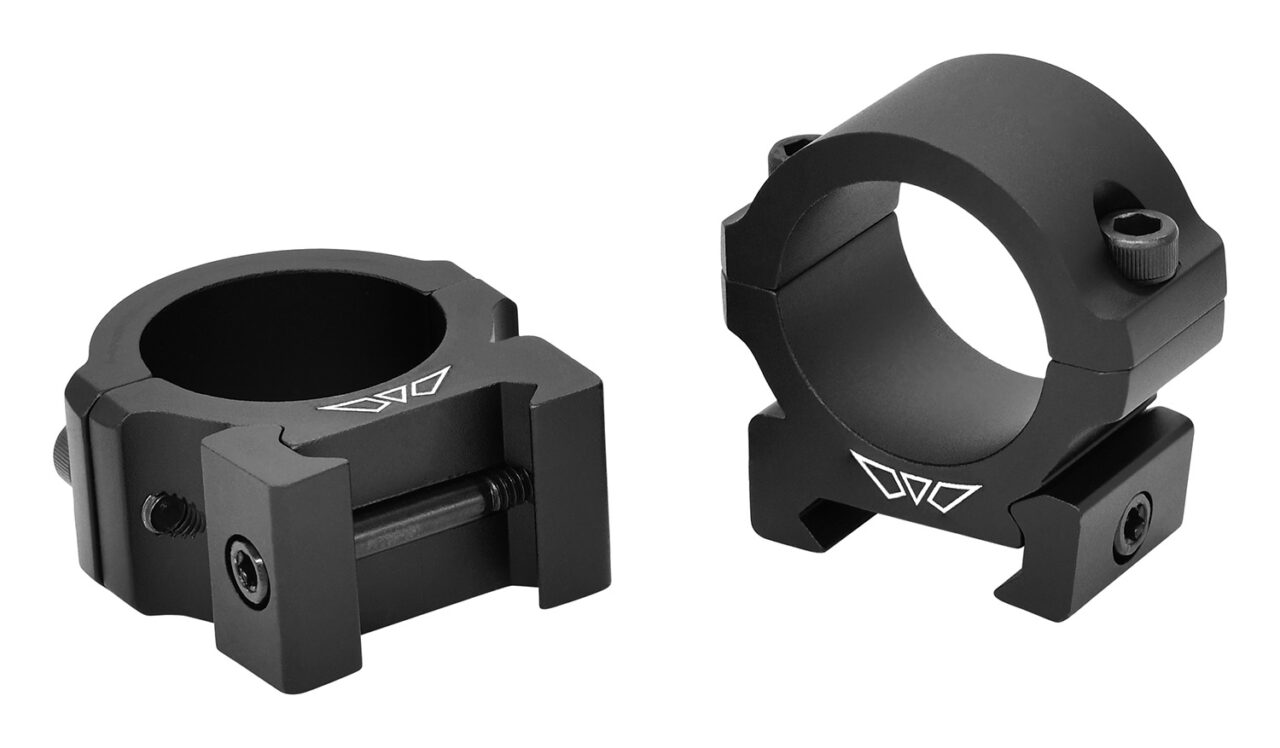 Warne V600M Vapor Horizontal Ring Set Matte Black 1" Tube Low
