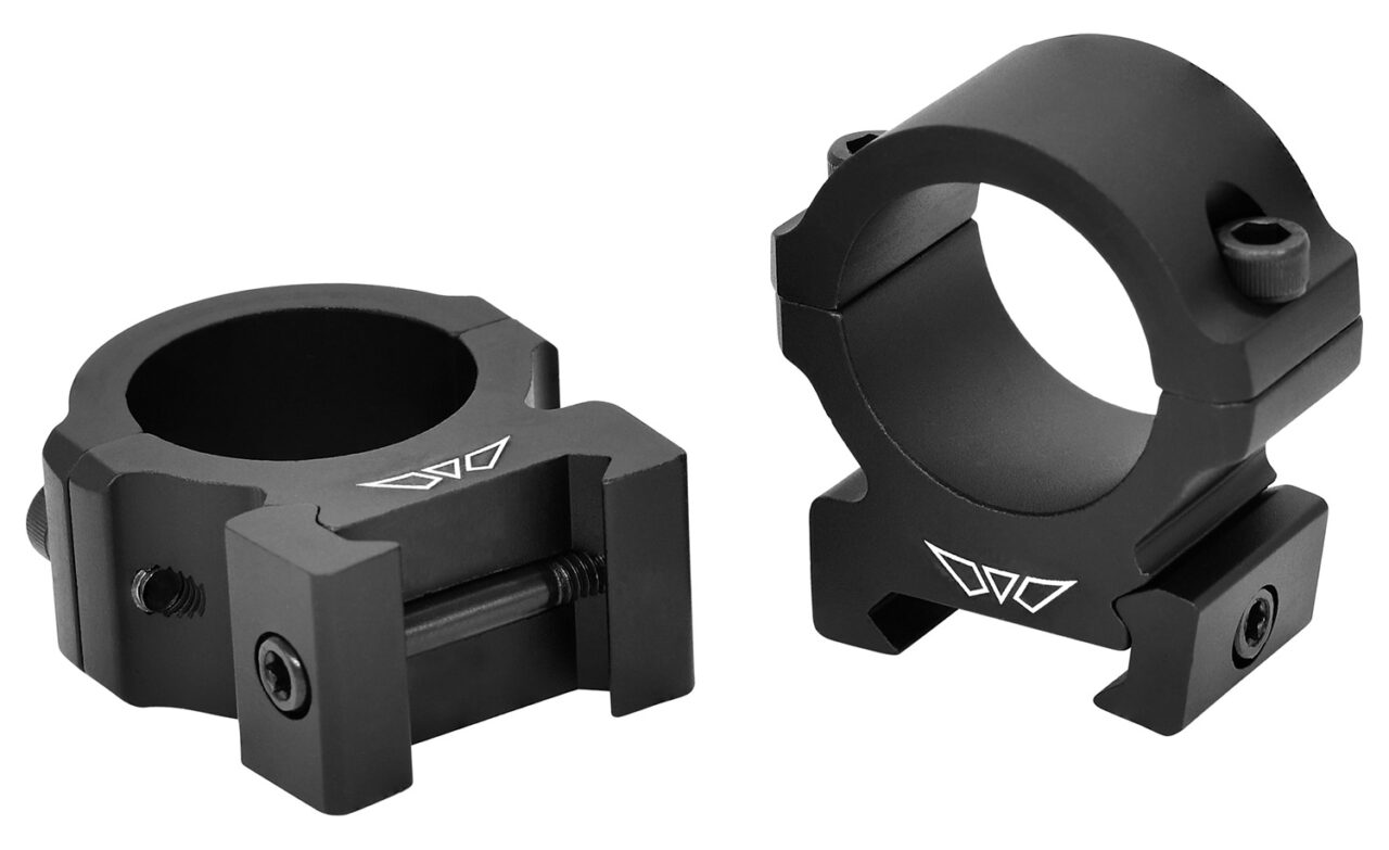 Warne V601M Vapor Horizontal Ring Set Matte Black 1" Tube Medium
