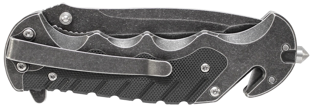 Smith & Wesson Knives SWBG10SCP Border Guard 3.50" Folding Part Serrated Stainless Steel Blade 4.80" Aluminum/G10 Handle Includes Pocket Clip - Image 2