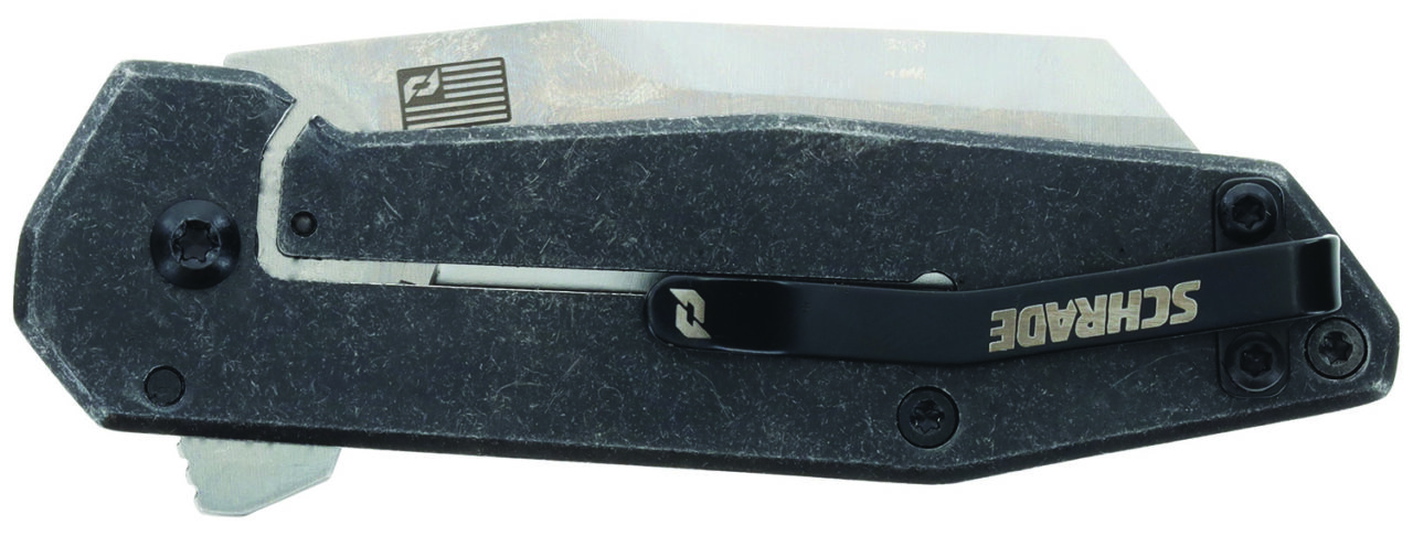 Schrade 1136251 Slyte 3" Folding Plain Satin D2 Steel Blade 4.50" Dark Stonewash Stainless Steel Handle - Image 3