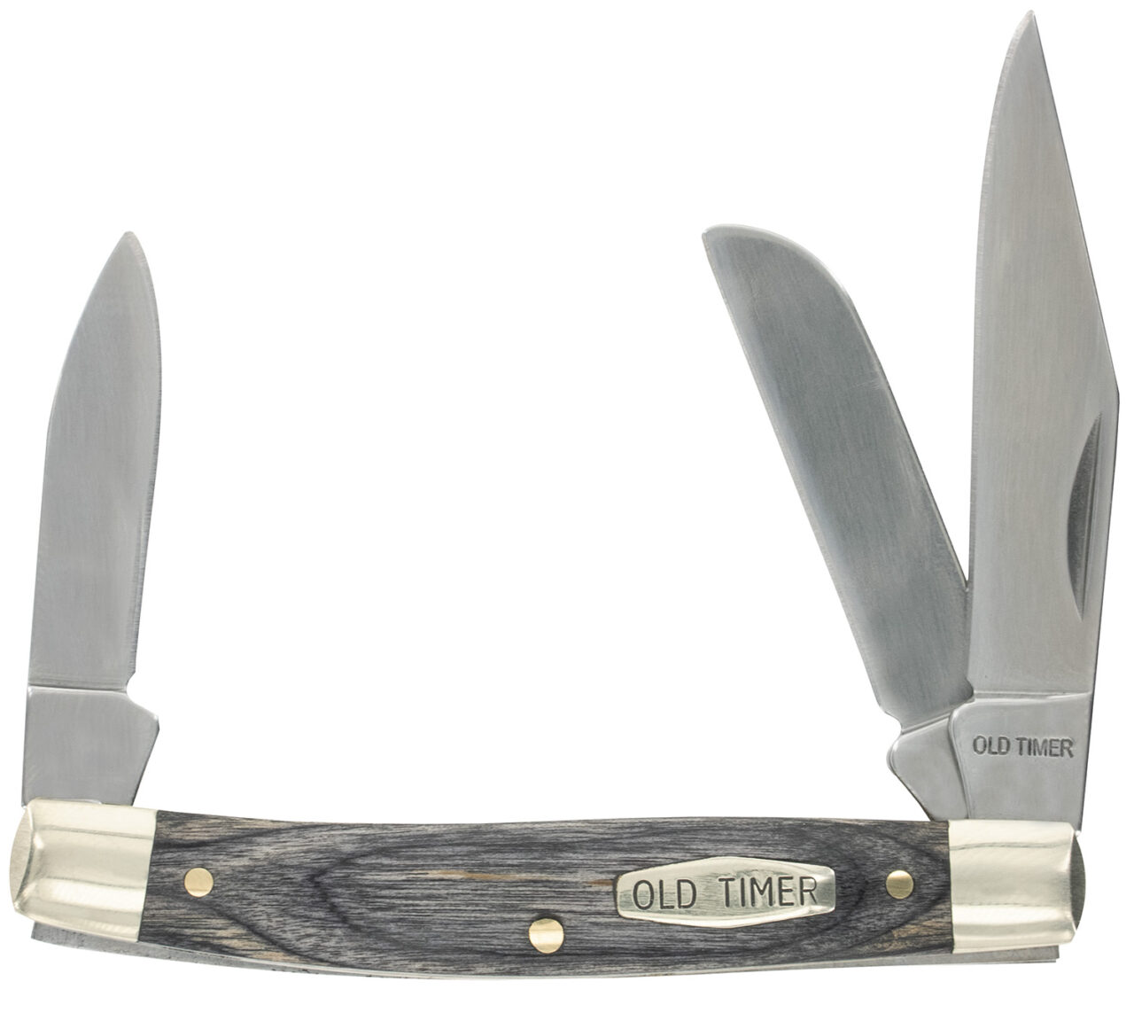 Old Timer 1149100 Heritage Series Middleman 340T 2" 2.40" 1.70" Folding Clip/Sheepsfoot/Pen D2 Steel Blade 3.70" Black Wood Laminate Handle - Image 2