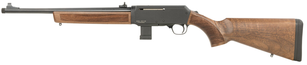 Henry H027H9G Homesteader w/Glock Mag Well Adapter 9mm Luger 10+1 16.37" Blued Steel Threaded Barrel, Black Anodized Aluminum/Optic Ready Receiver, American Walnut Fixed Stock w/2-Piece Grips Ambidextrous - Image 2