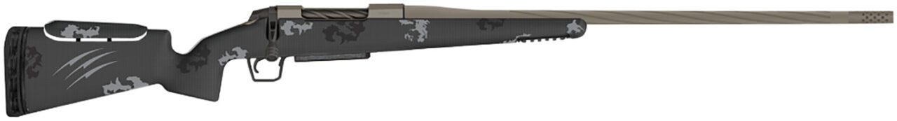 Fierce Firearmss FRXP7RM24TP Twisted Rival XP 7mm Rem Mag 3+1 24" Twisted Flutes, Tungsten Gray Steel Barrel/Rec, Phantom Camo Carbon Fiber Rival Stock with Adj. Cheek Piece, Radial Muzzle Brake, Bix & Andy Adj. Trigger