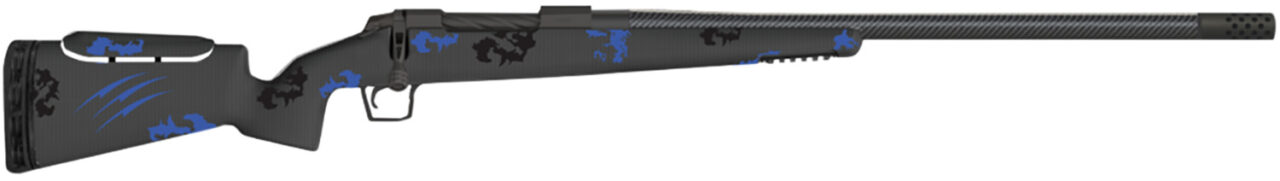 Fierce Firearmss FCRFP7PRC24BBL Carbon Rival FP 7mm PRC 3+1 24" Black C3 Carbon Fiber/Match Grade Steel Barrel, Black Cerakote Steel Receiver, Battle Blue Camo Fierce Tech C3 Carbon Rival w/Adj Cheek Piece Stock, Right Hand