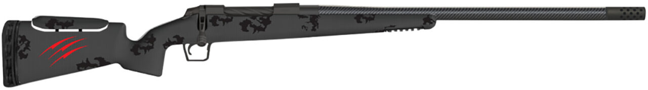 Fierce Firearmss FCRFP7RM20BBO Carbon Rival FP 7mm Rem Mag 3+1 (Hinged Floor Plate) 20" C3 Carbon Fiber, Black Steel Rec, Blackout Camo Carbon Fiber Rival Stock with Adj. Cheek Piece, Radial TI Muzzle Brake, Bix & Andy Adj. Trigger