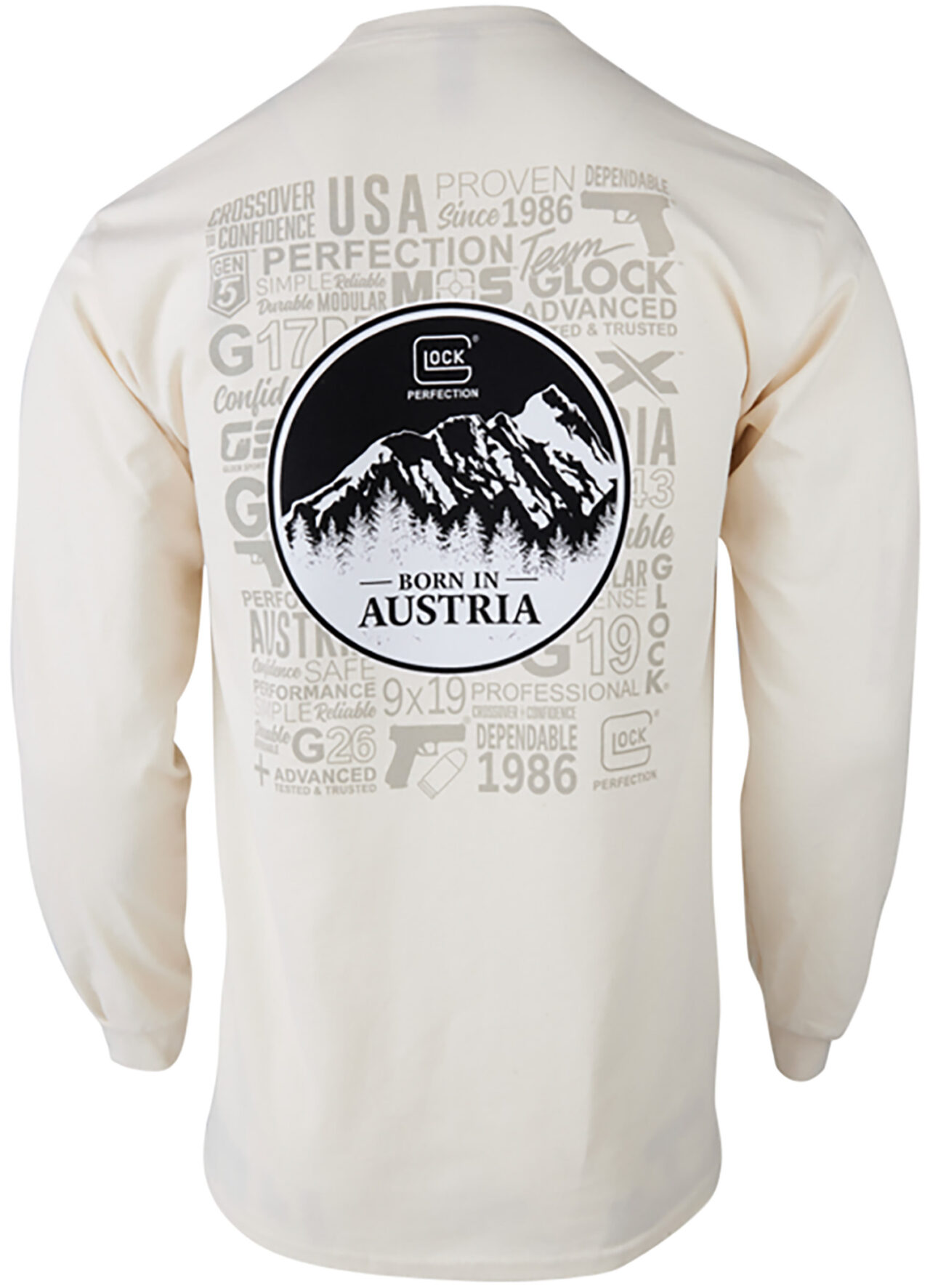 Glock AP96071 Born In Austria Tan Pre-Shrunk Cotton Long Sleeve Small - Image 2