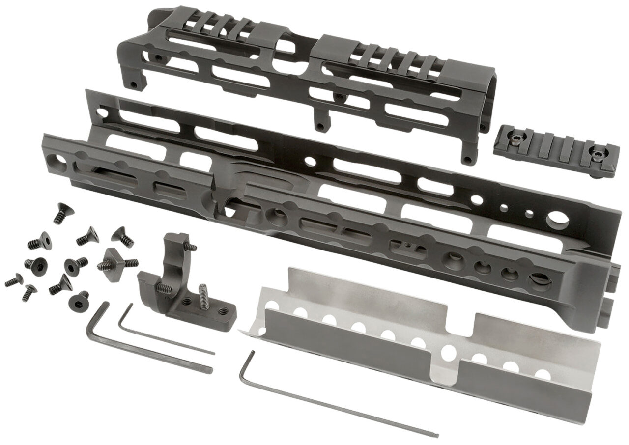 Midwest Industries MIAKALPHA6 Alpha Drop-in Aluminum Black Hardcoat Anodized 5 Slot Picatinny Rail AK-Platform 6" Long Compatible w/M-LOK - Image 2