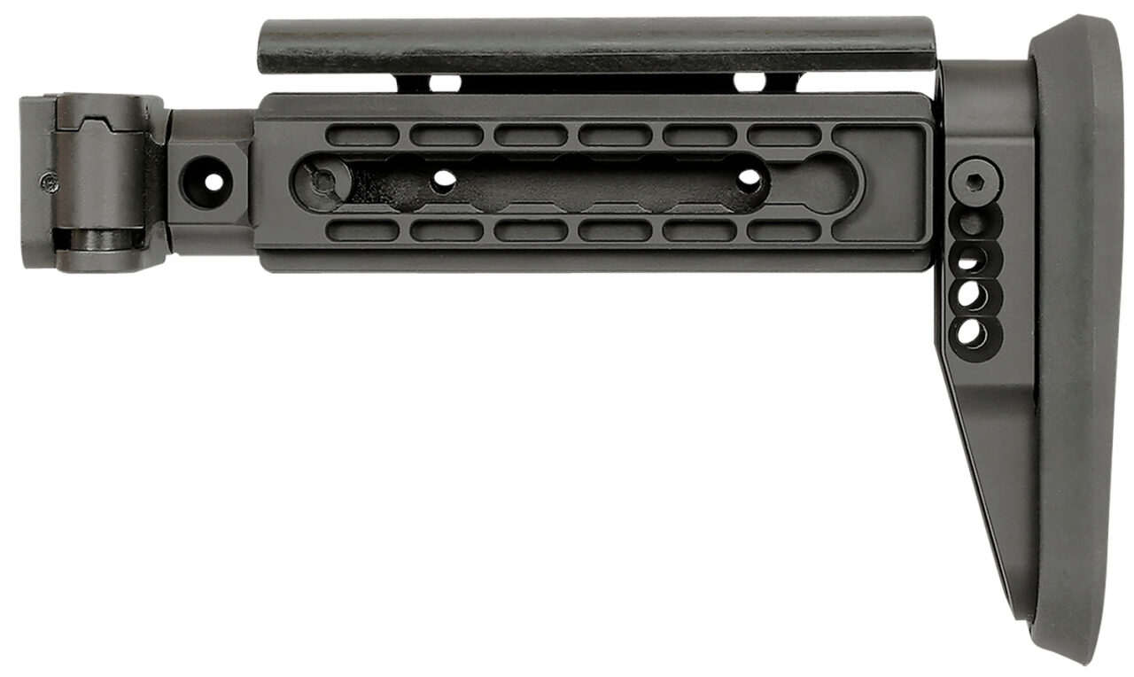 Midwest Industries MIAKALPHAFS Alpha Folding Stock Black Synthetic Side Folding Stock with Adjustable Cheekrest, Compatible w/ 1913 Picatinny Rail Adapter for AK-Platform - Image 2