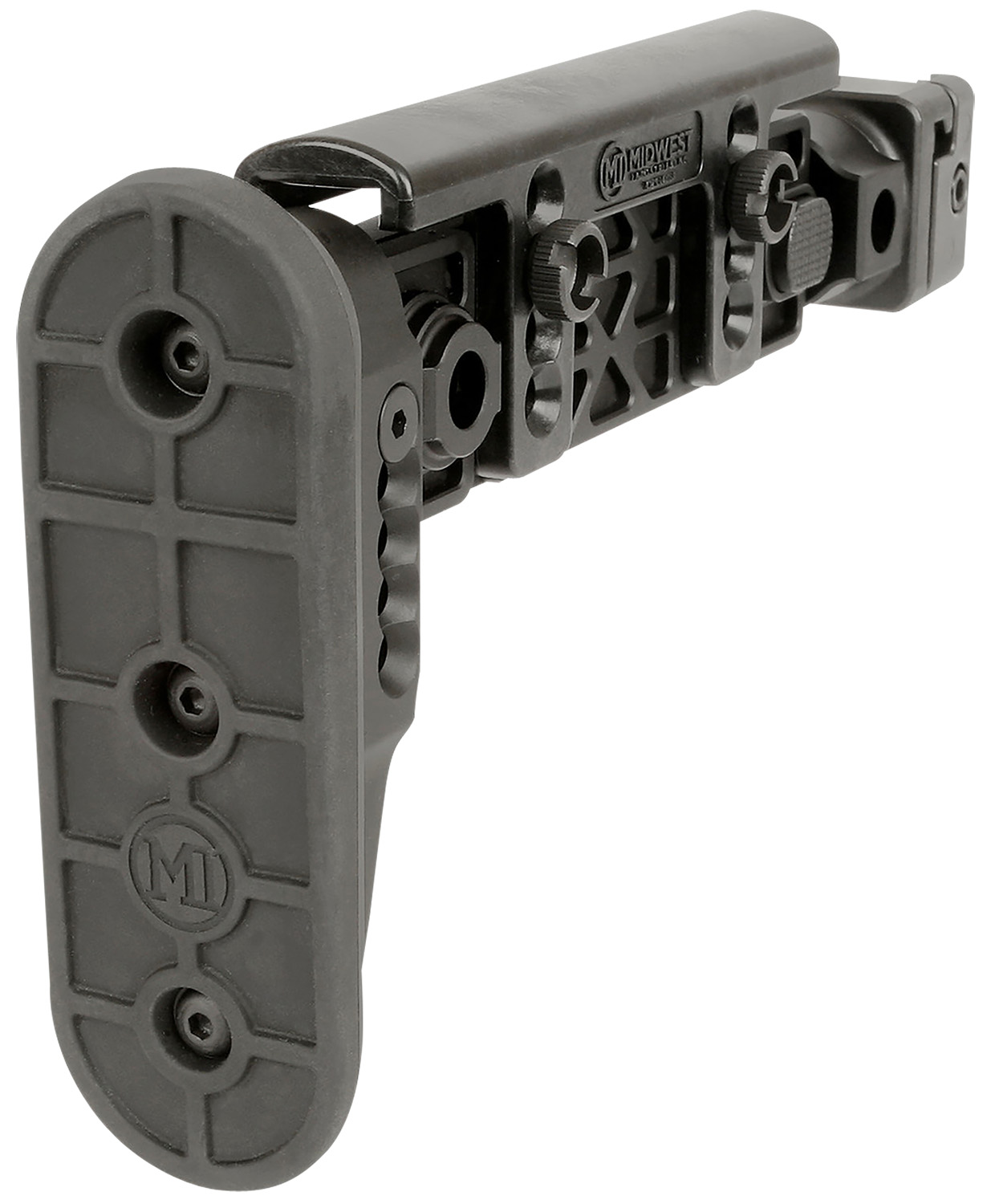 Midwest Industries MIAKALPHAFS Alpha Folding Stock Black Synthetic Side Folding Stock with Adjustable Cheekrest, Compatible w/ 1913 Picatinny Rail Adapter for AK-Platform - Image 3