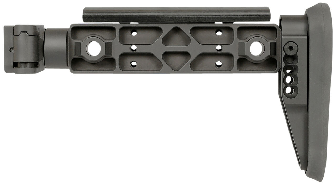 Midwest Industries MIALPHAFBSF Alpha Fixed Beam Black Synthetic Side Folding Stock with Adjustable Cheekrest, Compatible w/ 1913 Picatinny Rail Adapter - Image 2