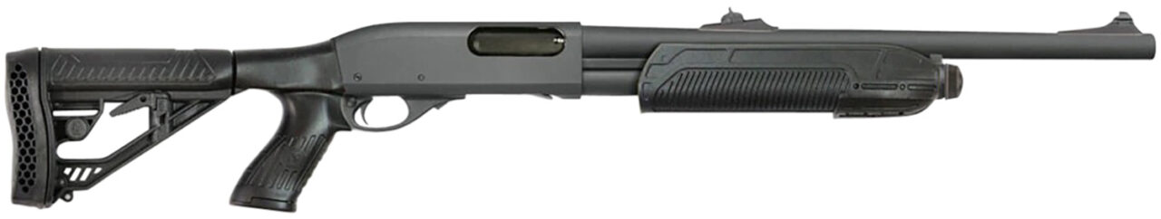ADAPTIVE TACTICAL AT02000 EX Performance Stock & Forend Black Synthetic, Adj. M4 Style Stock with Swivel Stud, Vented Rubber Butt Pad, 2" Concealed Picatinny Rail on Forend, Fits Remington 870/1100/11-87 - Image 2