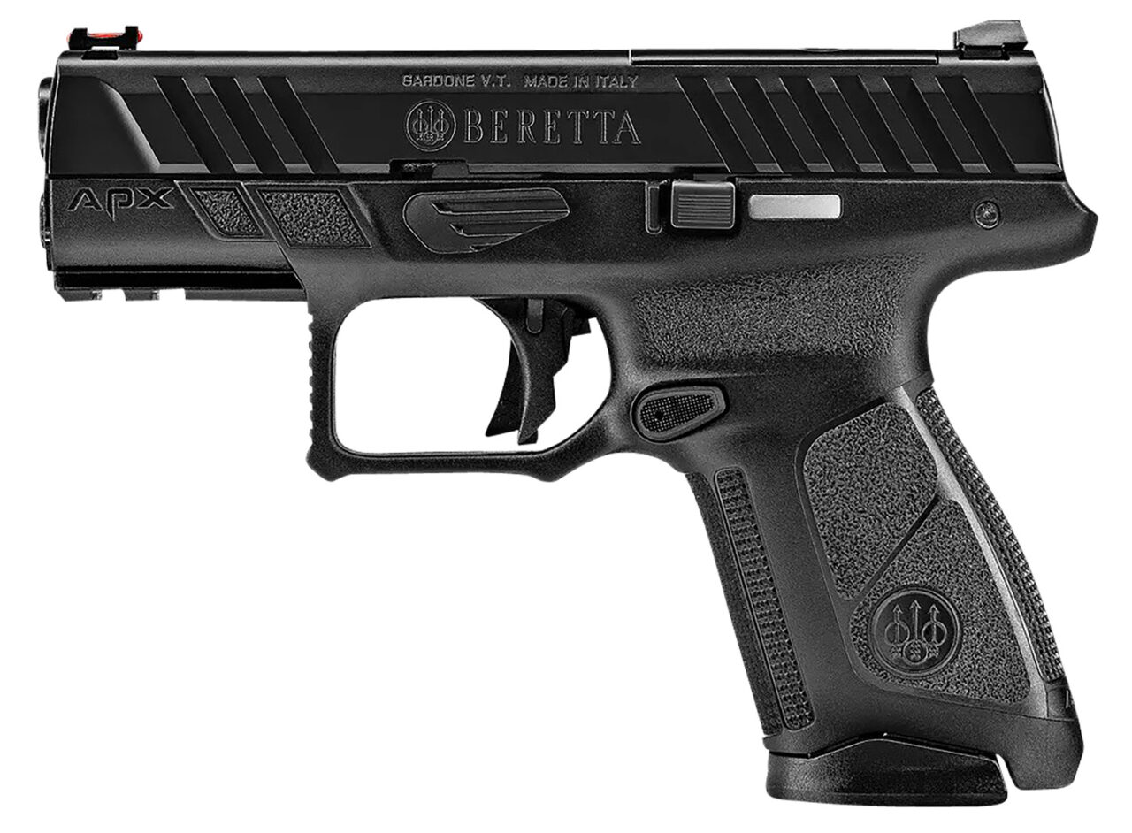 Beretta USA JAXA1C915FO APX A1 Compact 9mm Luger 15+1 3.70" Black Barrel, Black Optic Ready/Serrated Slide, Black Polymer Frame w/Extended Stippling, Black Interchangeable Backstrap Grip, Ambidextrous - Image 2