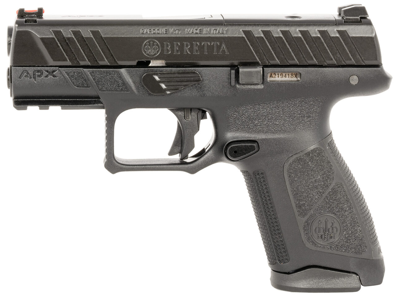 Beretta USA JAXA1C910FO APX A1 Compact 9mm Luger 10+1 3.70" Black Barrel, Black Optic Ready/Serrated Slide, Black Polymer Frame w/Extended Stippling, Black Interchangeable Backstrap Grip, Ambidextrous - Image 2