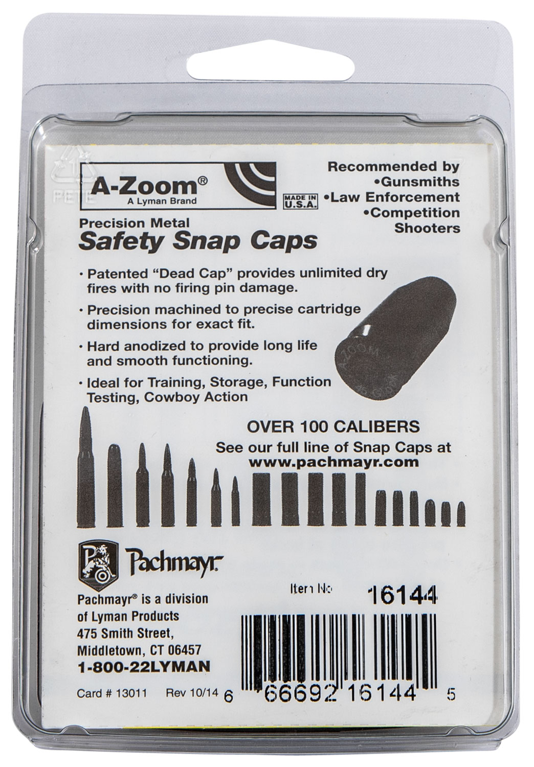 A-Zoom 16144 Revolver Snap Cap 500 S&W Mag Aluminum 6 Pack - Image 3