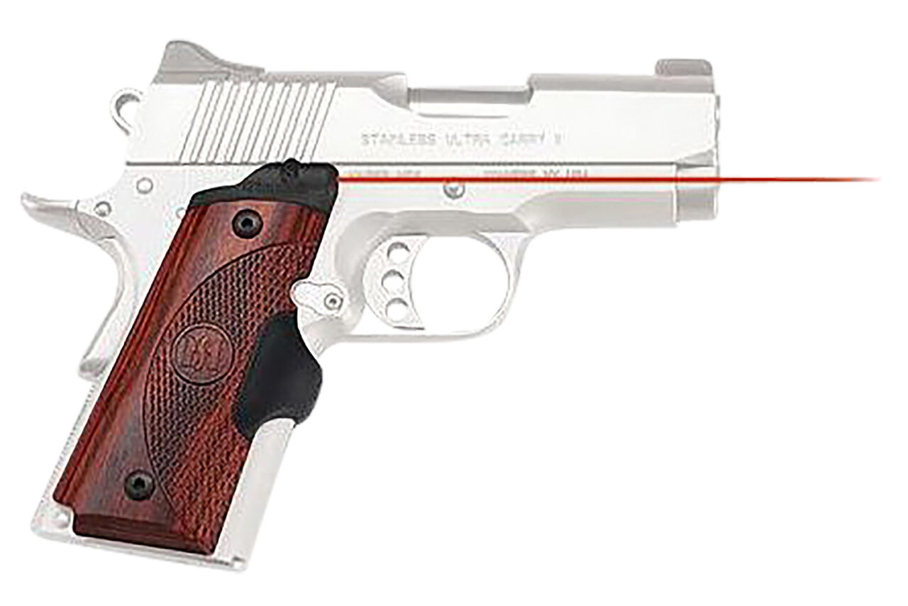 Crimson Trace LG902 Lasergrips Red Laser 5mW 633nM Wavelength, Rosewood Grip Replacements, Fits 1911 Compact