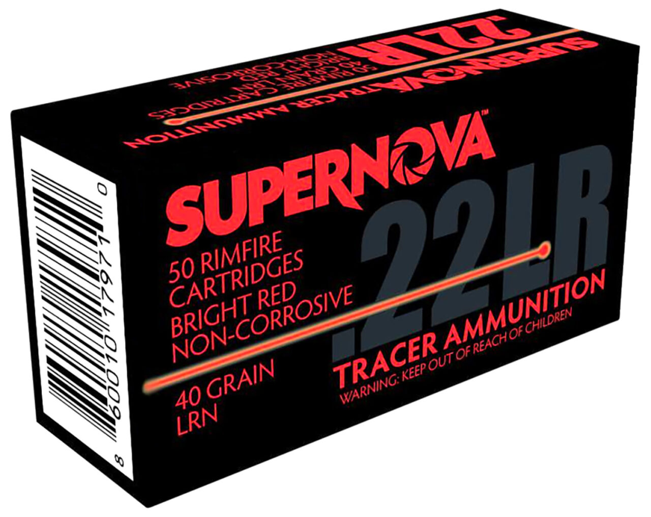Piney Mountain Ammunition PMSN22LRR Red Tracer Non Corrosive 22 LR 40 gr Lead Round Nose (LRN) 50 Per Box/ 100 Cs