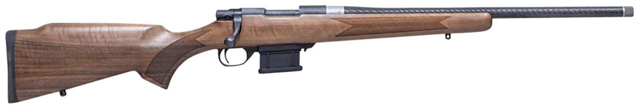 Howa HWHCF6ARC M1500 Mini Hunter 6mm ARC 5+1 20" Threaded Carbon Fiber Wrapped Barrel, Black Rec, Walnut Stock