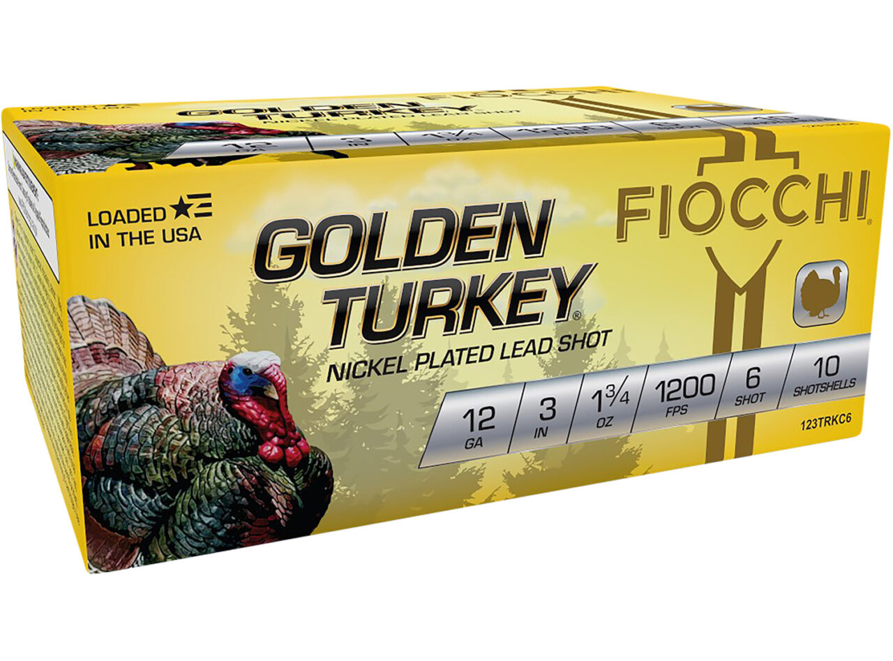 Fiocchi 123TRKC6 Golden Turkey 12 Gauge 3" 1 3/4 oz 6 Shot 10 Per Box/10 Cs
