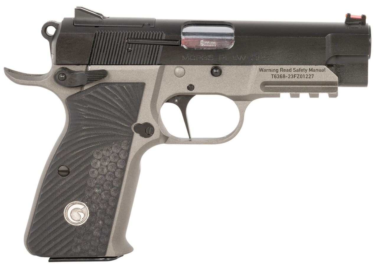 EAA GIRSAN 390436 MCP 35 PI LW OPS 9mm Luger 15+1, 3.88" Stainless Steel Barrel, Matte Black Optic Ready/Serrated Steel Slide, Tungsten Gray Cerakote w/Black Controls Aluminum Frame w/Beavertail & Picatinny Rail, G10 Grip