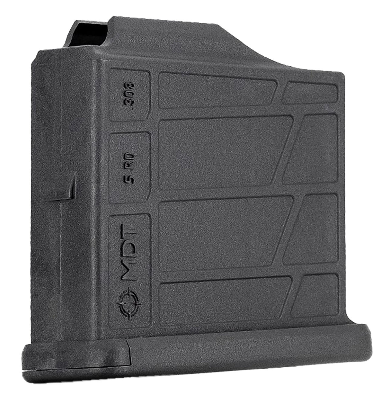 Mdt Sporting Goods Inc 105026BLK AICS Magazine 5rd Extended 308/6.5 Creedmoor Short Action, Black Polymer, Fits Some Chassis/Bottom Metal (MDT, XLR, KRG, GRS, CDI, Pacific Tool & Gauge)