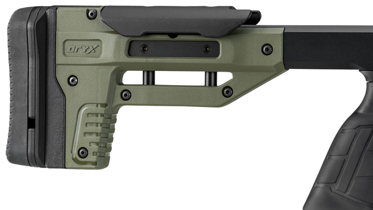 Mdt Sporting Goods Inc 106159ODG Oryx Chassis OD Green/Black Aluminum, Adj. Cheekrest, M-LOK Forend, AR-Style Grip, Barricade Stop, Polymer Mag Compatible, Fits Short Action Howa 1500 & Weatherby Vanguard - Image 2