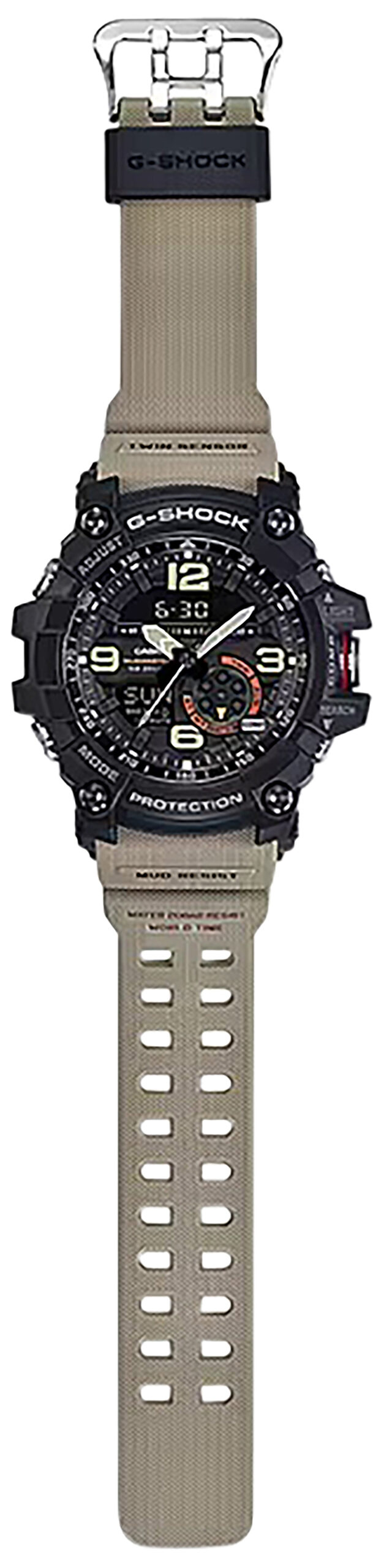 G-shock GG10001A5 G-Shock Tactical MudMaster Keep Time Tan Size 145-215mm Features Digital Compass