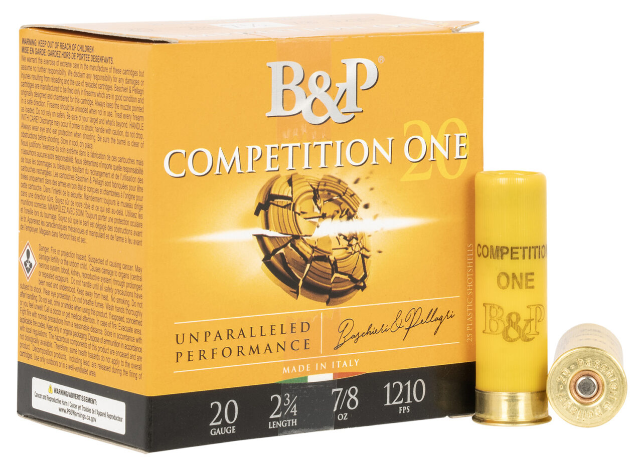 B&P 20B78CP7 Competition ONE (Lead) 20 Gauge 2.75" 7/8 oz 7.5 Shot 25 Per Box/ 10 Box Per Case