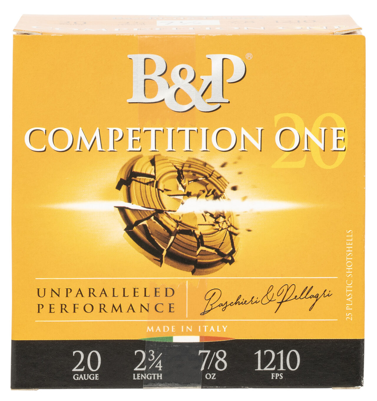 B&P 20B78CP7 Competition ONE (Lead) 20 Gauge 2.75" 7/8 oz 7.5 Shot 25 Per Box/ 10 Box Per Case - Image 2