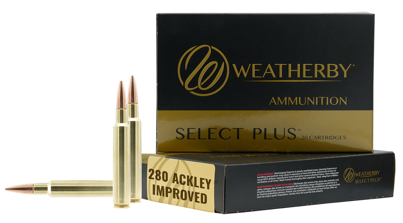 Weatherby F280A150SCO Select Plus 280 Ackley Improved, 150 gr, 20 Per Box/ 10 Cs