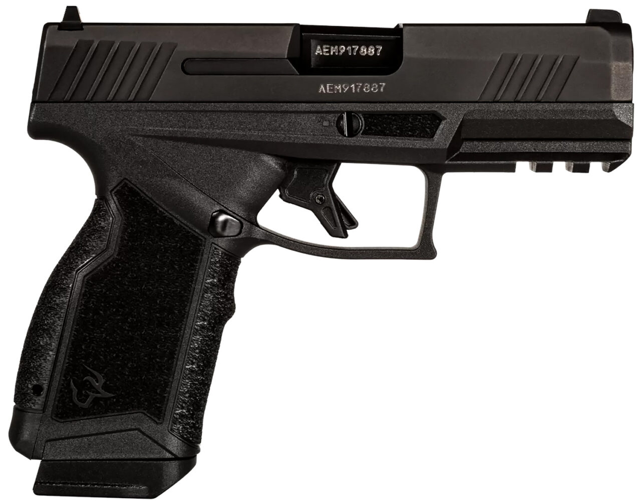 Taurus 1GX4CR941 GX4 Carry Compact Frame, 9mm Luger 15+1, 3.70" Satin Black DLC Steel Barrel, Black Gas Nitride Serrated Slide, Black Polymer Frame w/Picatinny Rail, Black Polymer w/Interchangeable Backstrap Grip