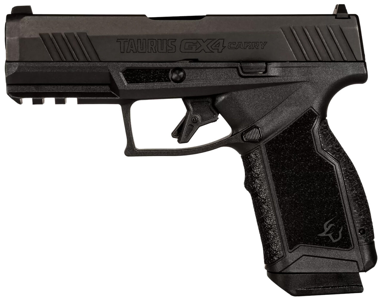Taurus 1GX4CR941 GX4 Carry Compact Frame, 9mm Luger 15+1, 3.70" Satin Black DLC Steel Barrel, Black Gas Nitride Serrated Slide, Black Polymer Frame w/Picatinny Rail, Black Polymer w/Interchangeable Backstrap Grip - Image 2