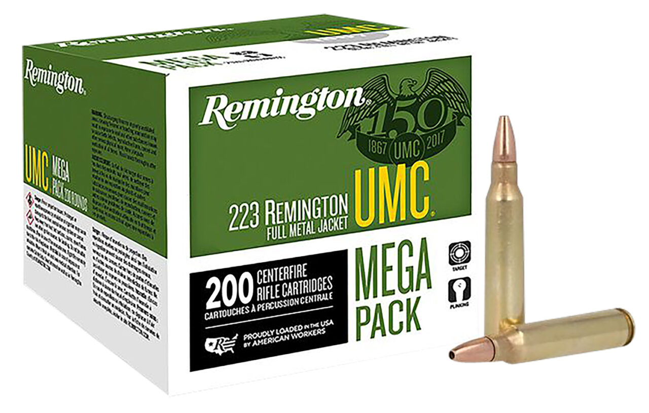 Remington Ammunition 23775 UMC Mega Pack 223 Rem 45 gr Jacketed Hollow Point (JHP) 200 Per Box/ 4 Cs