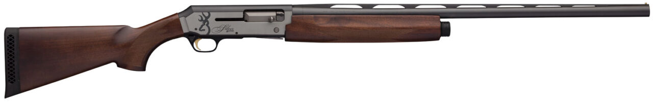 Browning 011413605 Silver Field 20 Gauge 26" 3" 4+1, Alloy Receiver With Silver/Matte Black Bi-Tone Finish, Satin Turkish Walnut Stock With Cut Checkering