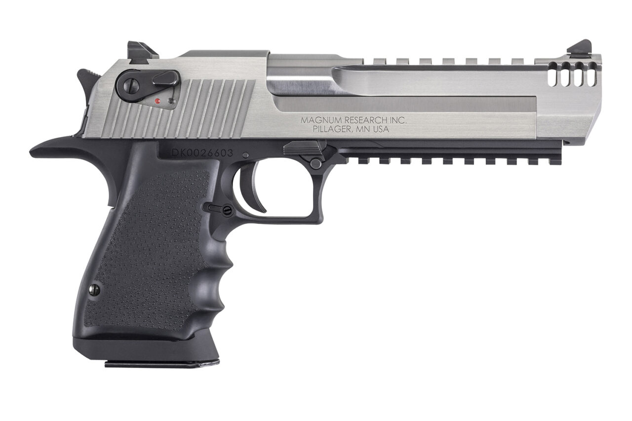 Magnum Research DE44ASIMB Desert Eagle Mark XIX L6 44 Rem Mag Caliber with 6″ Muzzle Brake/Picatinny Rail Barrel, 8+1 Capacity, Black Anodized...