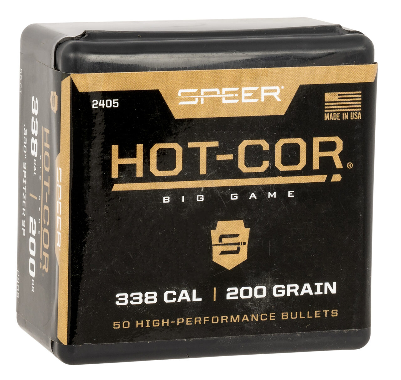 Speer 2405 Hot-Cor 338 Cal .338 200 gr Spitzer Soft Point