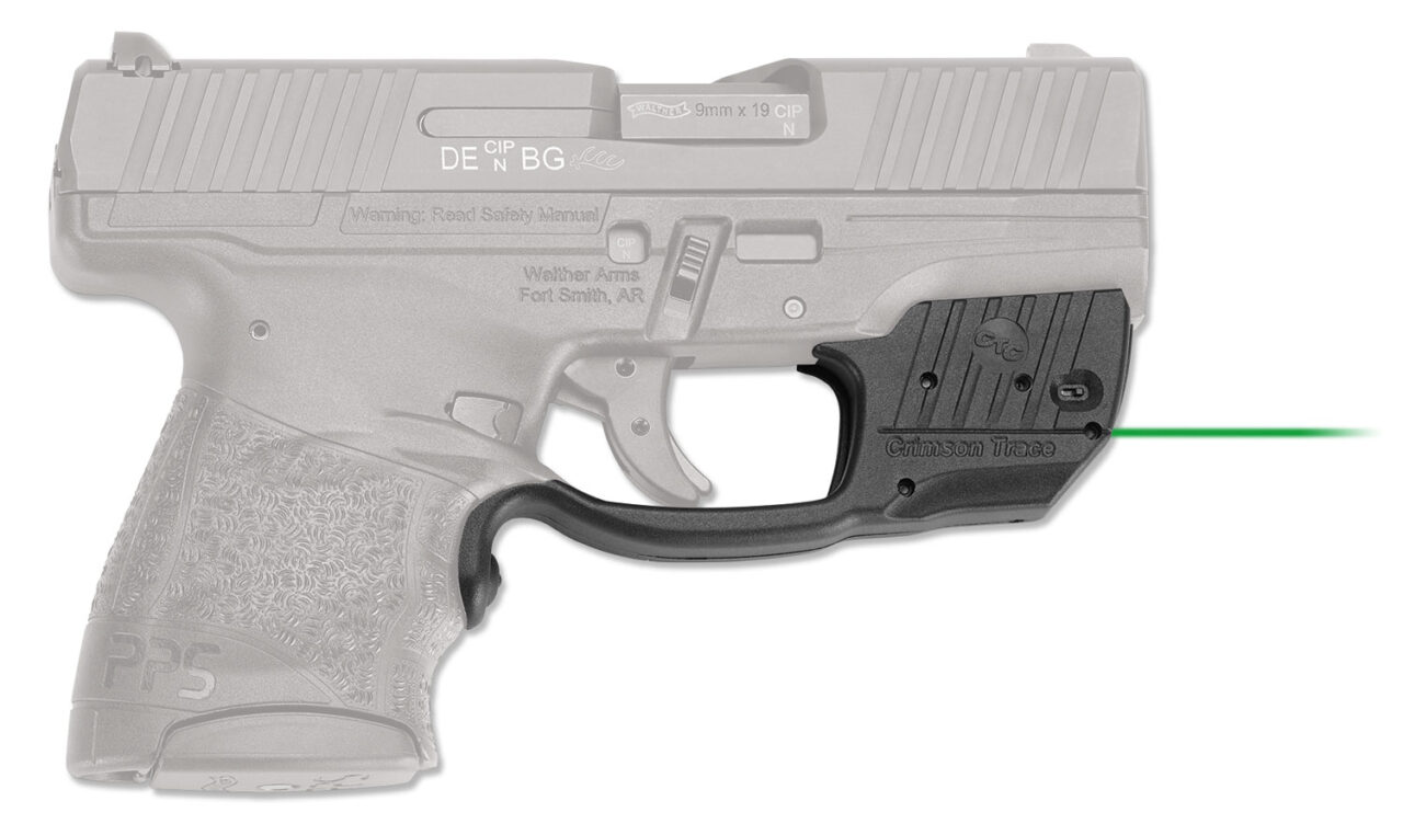 Crimson Trace 01-5810-1 Laserguard 5mW Green Laser with 532nM Wavelength & 50 ft Range Black Finish for Walther PPS M2