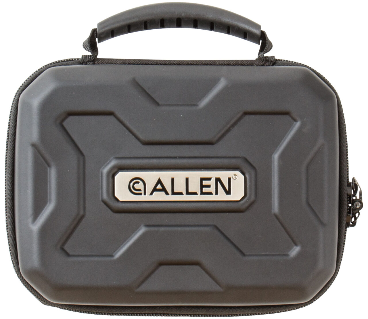 Allen 827 EXO pistols Case made of Polymer with Black Finish, Molded Carry Handle, Egg Crate Foam & Lockable Zippers 7" x 5.25"