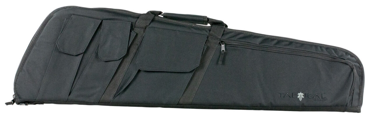 Tac Six 10903 Wedge Tactical Case made of Endura with Black Finish, Knit Lining, Foam Padding & External Pockets 41" L
