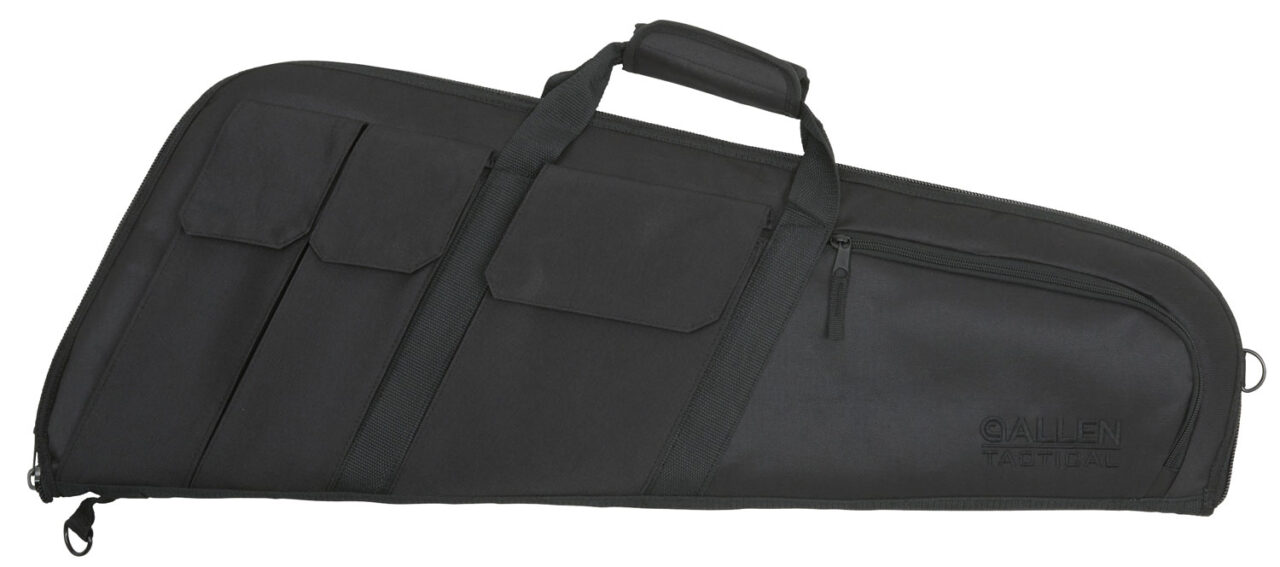 Tac Six 10901 Wedge Tactical Case made of Endura with Black Finish, Knit Lining, Foam Padding & External Pockets 32" L