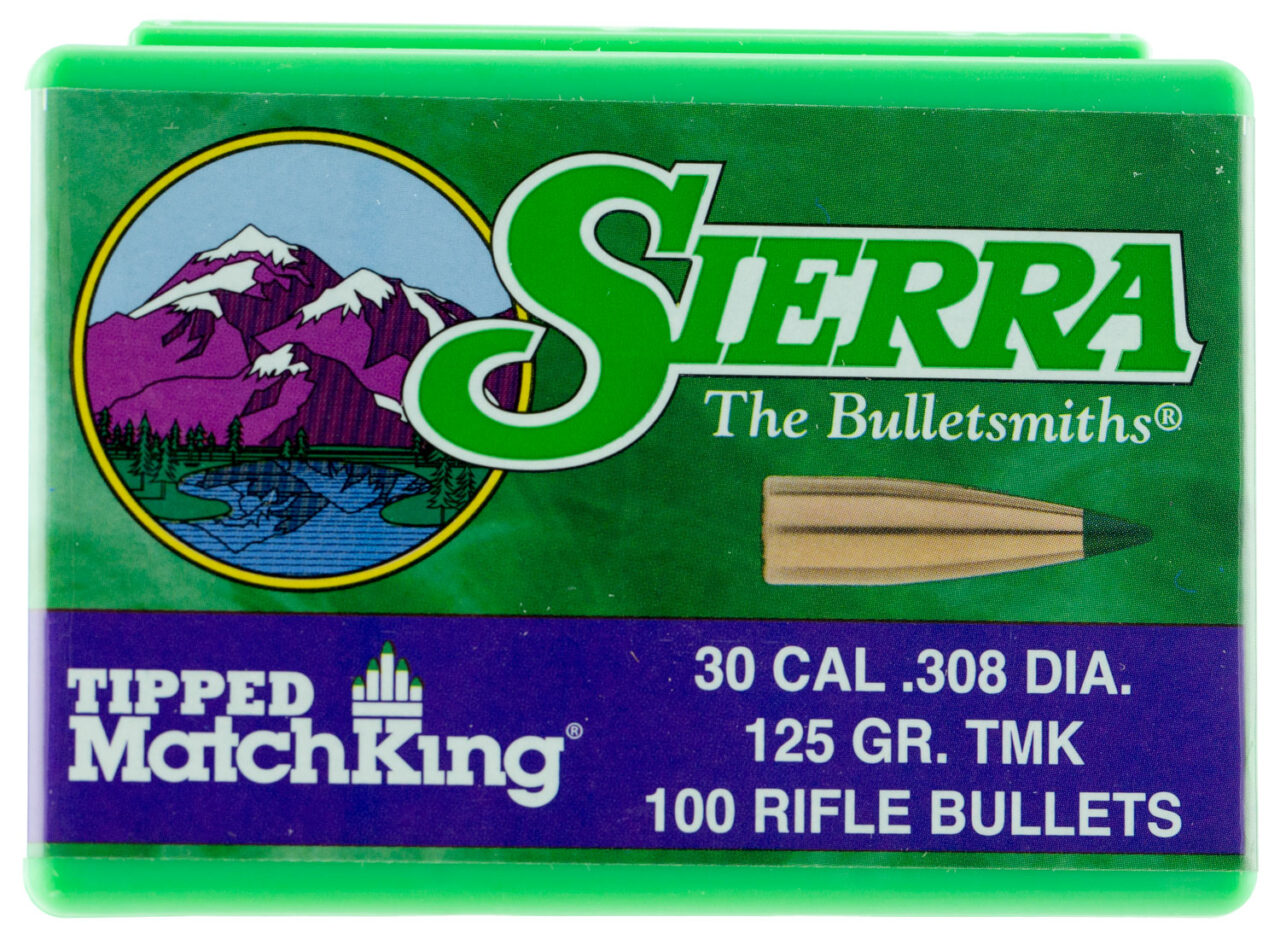 Sierra 7725 Tipped MatchKing 30 Cal .308 125 gr Tipped MatchKing 100 Per Box