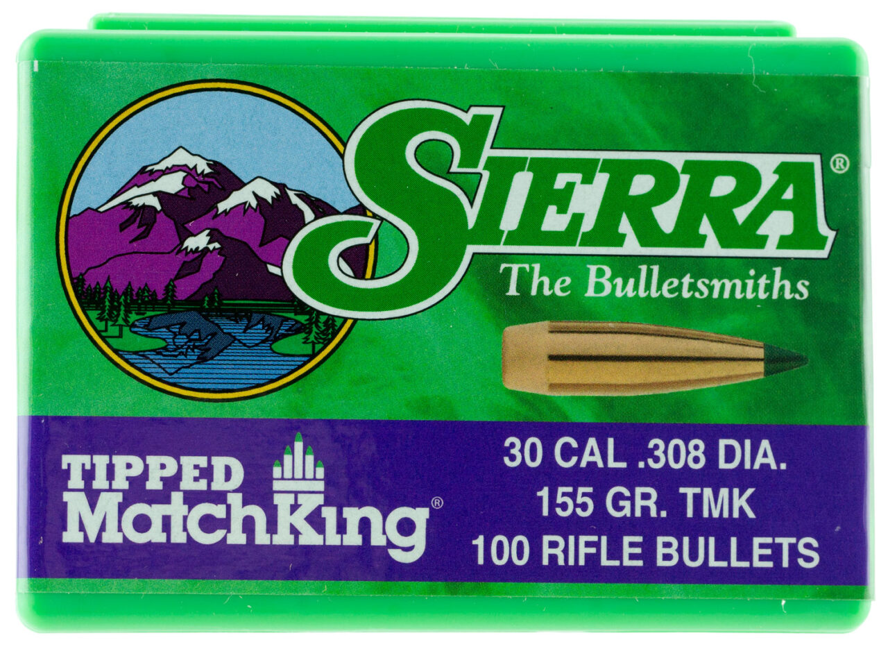Sierra 7755 Tipped MatchKing 30 Cal .308 155 gr Tipped MatchKing 100 Per Box