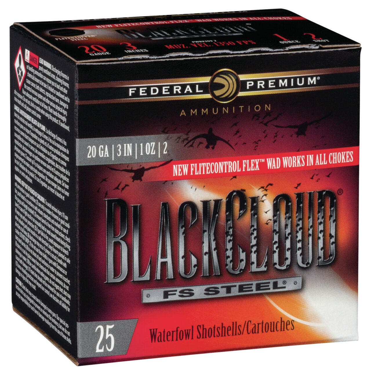 Federal PWBX2092 Black Cloud FS 20 Gauge, 3" 1 oz, 2 Shot, 25 Per Box/ 10 Cs